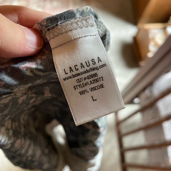 LACAUSA TWO TONE FLORAL PRINTED JUMPSUIT - Picture 6 of 6